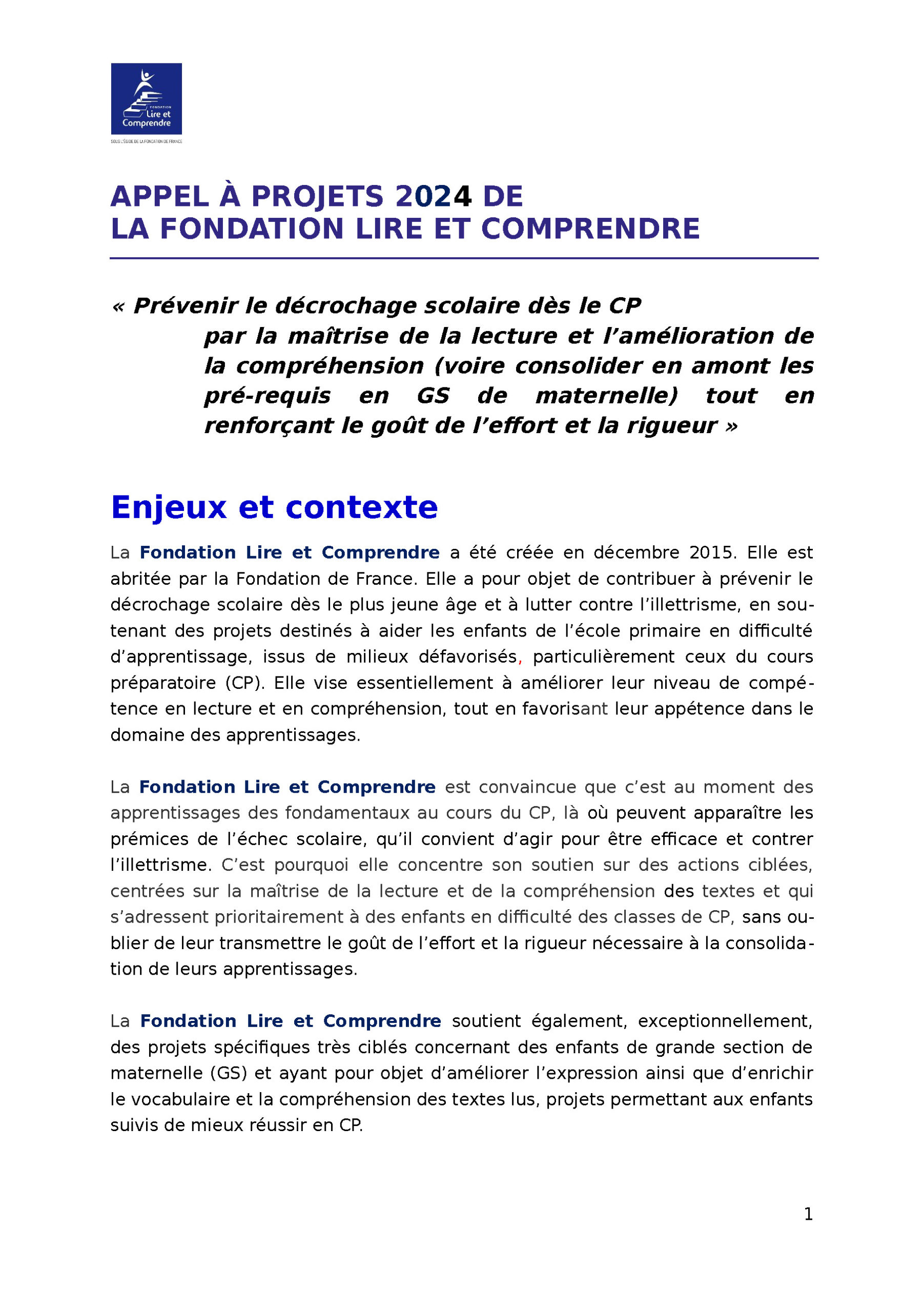 Appel Projets 2024 De La Fondation Lire Et Comprendre Fondation   Appel A Projets 2024 Final JMC Page 1 Scaled 